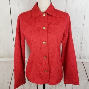 Graff by Um Company Red Jacket Sz M Rose
